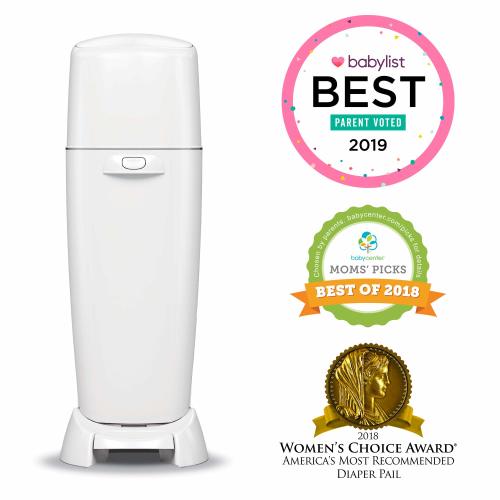 Playtex Diaper Genie Complete Diaper Pail, Fully Assembled, with Odor Lock Technology, Includes 1 Pail & 1 Refill, White