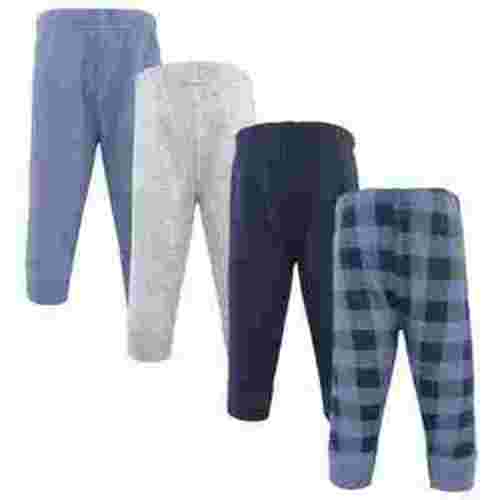 Hudson Baby Infant and Toddler Boy Quilted Jogger Pants 4pk, Navy Plaid, 0-3 Months