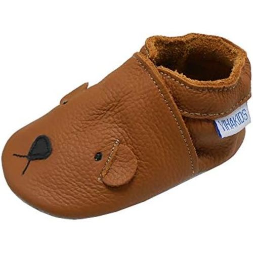 YIHAKIDS Baby Leather Shoes Soft Sole First Walking Moccasins Infants Toddler Boys Girls Crawling Slippers Slip-on Shoes with Elastic Ankle