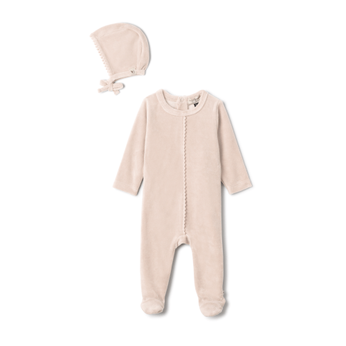Velour Pompom Onesie