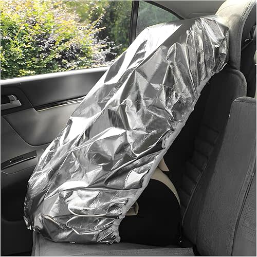Ziciner Baby Car Seat Sun Shade Cover, Infant Auto Seats Heat Protector Keeps Baby's Carseat at Cooler Temperature, Blocks Out Heat & Sun UV Covers, Universal Baby Travel Accessories
