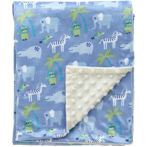 CREVENT Silky Soft Baby Blanket for Boys Soft Plush Receiving Gift for Newborns Toddlers Bedding - Zoo 30x40 Inches