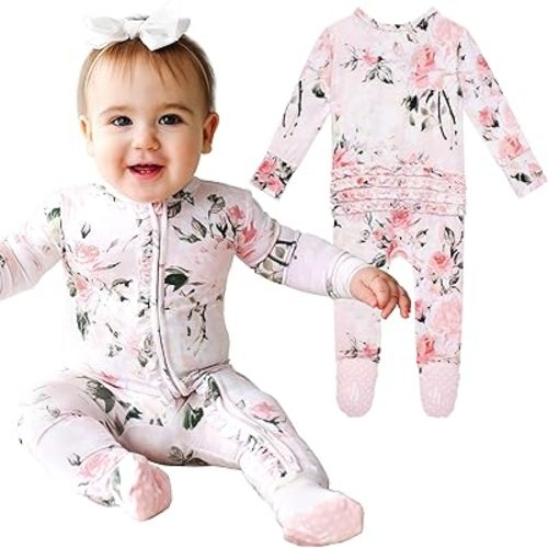 Amazon.com: Posh Peanut Baby Girl Pajamas Clothes, Soft Päpook Bamboo Sleepers, Newborn Infant & Toddler Footed Pjs, Zipper Kids Outfits…: Clothing, Shoes & Jewelry