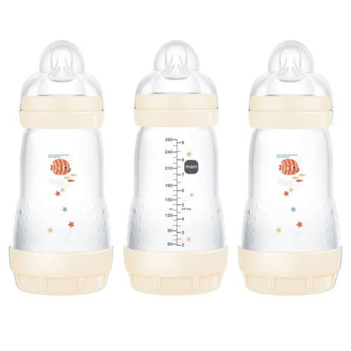 Mam Easy Start Anti-colic Baby Bottle - 2 Months+ - 9oz/3pk - Shell