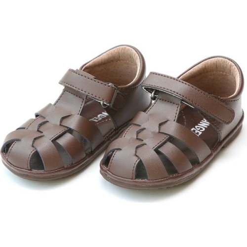 Baby Mack Leather Fisherman Sandal, Brown - Angel Shoes | Maisonette