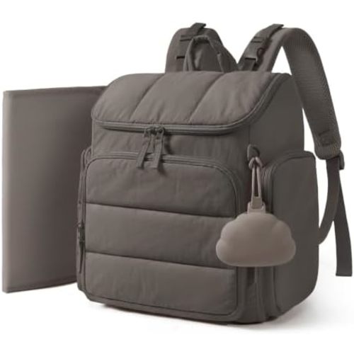 mommore Diaper Bag Backpack, Baby Bag, Diaper Backpack, Charcoal Grey