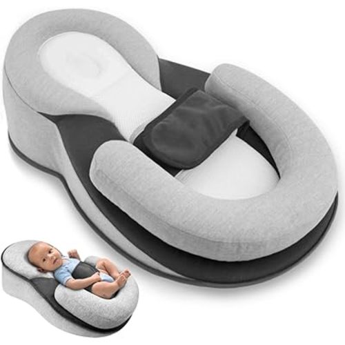 RestNest Baby Bed Bassinet Keesley Rest Nest Baby Bed for Reducing Spit-Up, Breastfeeding Pillow, Tummy Time
