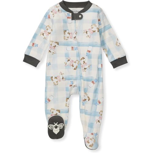 Burt's Bees Baby Boys' Sleep and Play Pjs, 100% Organic Cotton One-piece Zip Front Romper Jumpsuit Pajamas