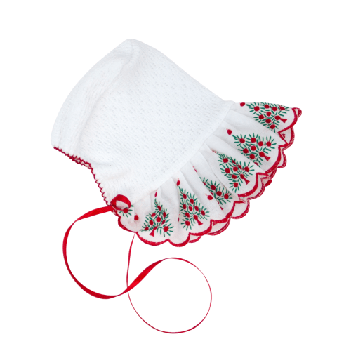 Paty Knit Bonnet, Swiss Tree (Christmas Collection)