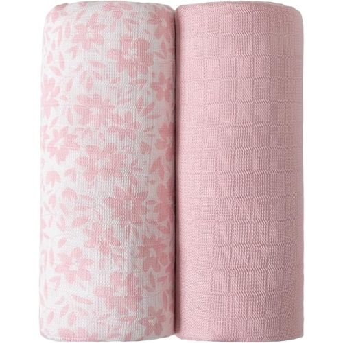 Softan 2 Pack Muslin Swaddle Blankets for Newborn, 36 x 40 inches Muslin Baby Receiving Blankets for Boys and Girls,Baby Newborn Gifts