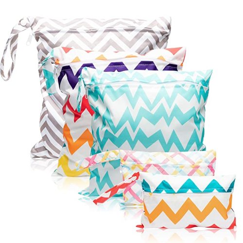 Amazon.com : R HORSE 5Pcs Cloth Diaper Wet Dry Bags Waterproof Reusable Wet Bag Diaper Baby Cloth Diaper Wet Dry Bags with 2 Zippered Pockets Travel Beach Pool Bag with Stripe Pattern (3 Sizes) : Baby