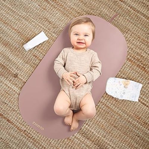 Beautiful Portable Baby Changing Pad - Wipeable and Easy to Clean Diaper Changing Mat - The Perfect Waterproof Vegan Leather Pad for Traveling