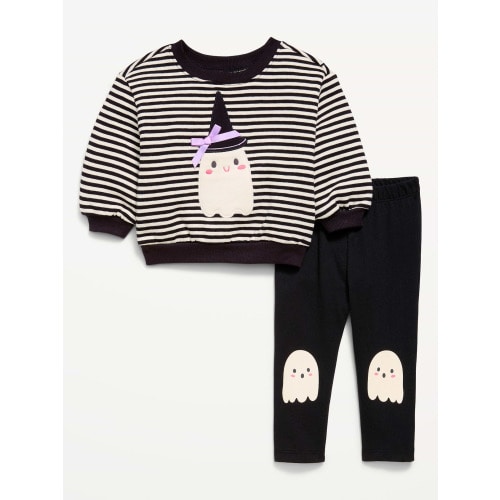 Graphic Sweatshirt and Leggings Set for Baby