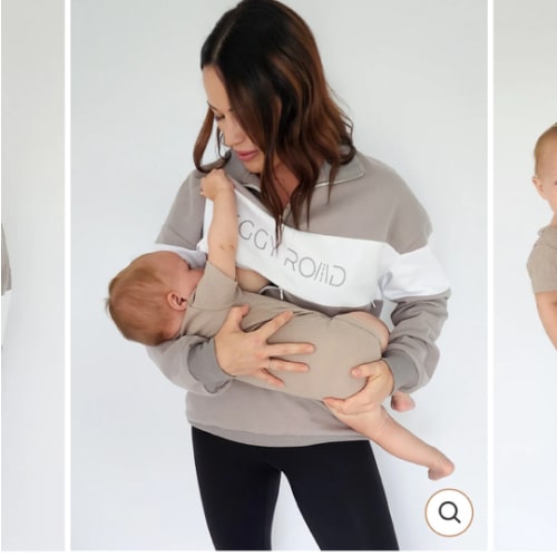 Stone Panel Breastfeeding Sweater Jumper