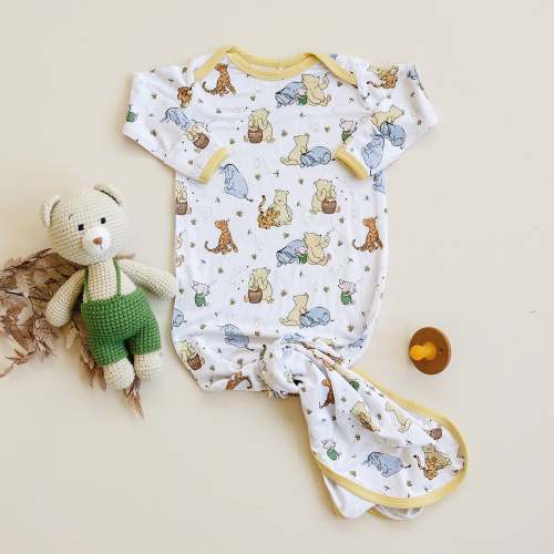 100 Acre Snooze Yellow Infant Gown