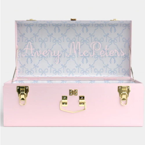 Petite Trunk - Pink - Something Blue / Embroidery