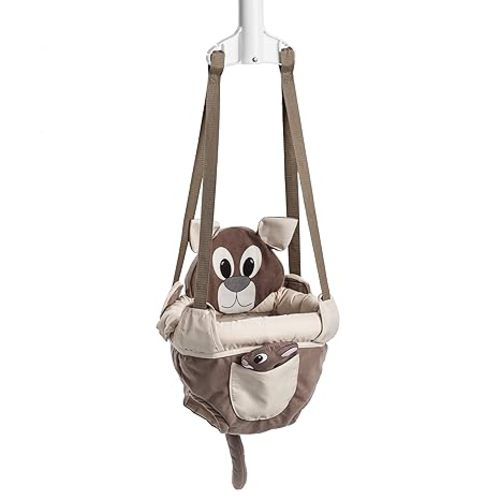 Evenflo Exersaucer Johnny Jumper Featuring Easy-to-Use Clamp Attachment for Quick and Tool-Free Set Up and Adjustable Straps to Customize The Height for Your Child, Roo