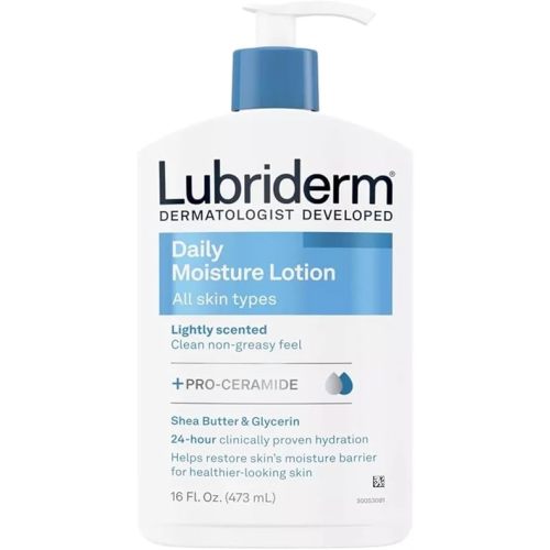 Lubriderm Daily Moisture Hydrating Body and Hand Lotion, Non-Greasy, 16 fl Oz, Package may vary