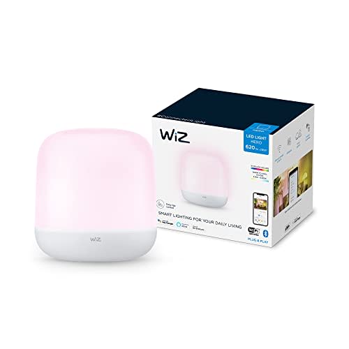 WiZ Connected Hero v2 Smart Portable Table Lamp, WiFi Enabled, 16 Million Colors, Compatible with Alexa and Google Home Assistant, No Hub Required