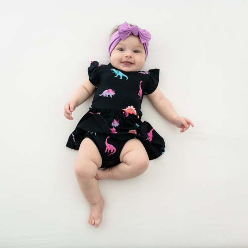 Twirl Bodysuit Dress in Midnight Roar