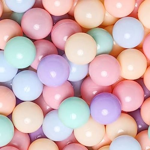 GOGOSO Ball Pits Balls Toddlers 50 100 200 500 Plastics Shape Ball Non-Phthalate Non-BPA Non-Toxic 2.2-Inch Crush Proof Play Balls