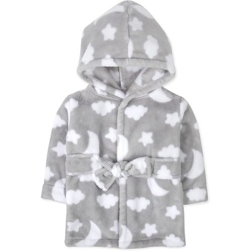 Baby and Infant Bath Robe with Hood and Baby Beach Cover Up for Boys and Girls 0-9 Months (Enchanted Evening)