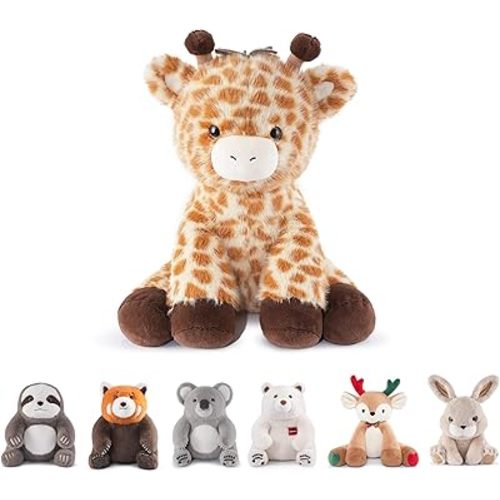 Niuniu Daddy 14" | 3.5 Pound Giraffe Weighted Plush Stuffed Animal, Heavy Giraffe Pillowfort Toys for Kids Adults, Weighted Beads for Stuffed Animals Body Pillow for Gift Birthday Christmas Holiday
