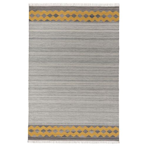 RYSSGRÄS Rug, flatwoven - gray-yellow/handmade 6 ' 7 "x9 ' 10 "