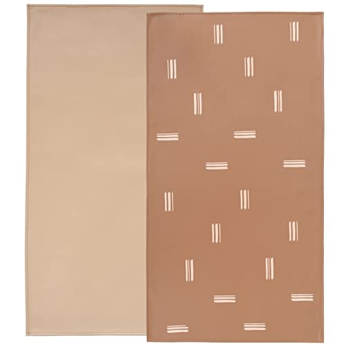 Baby Diaper Changing Pads, 2 Pack (Beige & Brush Strokes)