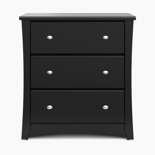 Storkcraft Crescent 3 Drawer Chest - Black