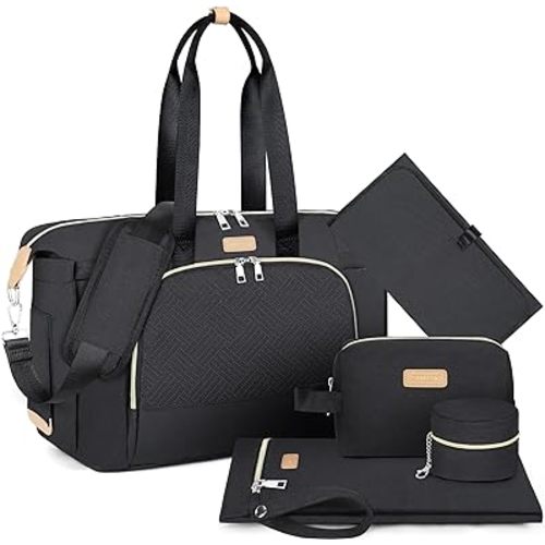 ITIEZY Diaper Bag Tote for Baby - Large Mommy Bag with Portable Changing Pad Pacifier Case, Hospital Bags Travel Baby Bag