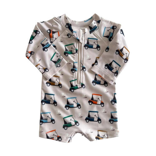 Golf Cart / Sonny Rashguard Swimsuit / UPF 50+