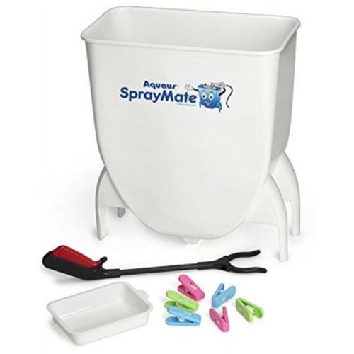 Aquaus SprayMate Cloth Diaper Sprayer Splatter Shield - Perfect for Rinsing Cloth Diapers, Bedpans, Potty Seat Bowls and More! Ergonomic Design Prevents Splattering and Airborne Germs / Bacteria
