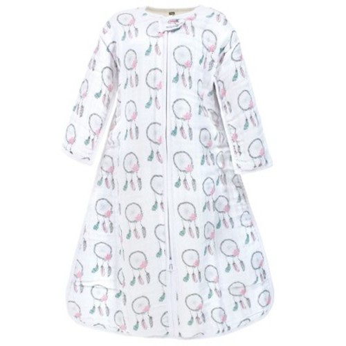 Hudson Baby Infant Girl Long Sleeve Muslin Sleeping Bag, Wearable Blanket, Sleep Sack, Dream Catcher, 12-18 Months