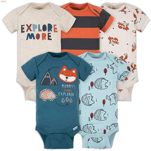 Gerber Baby Boys' 5-Pack Variety Onesies Bodysuits