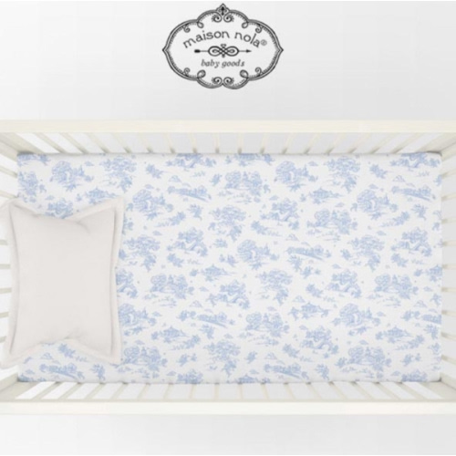 Storyland Toile Crib Fit Sheet | Maison Nola