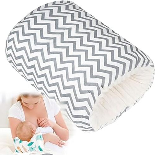Cozy Cradle Pillow, Cozy Cradle Arm Pillow, Baby Nursing Pillow Head Support Pillow for Breastfeeding Bottle Feeding (Light Grey Crown)