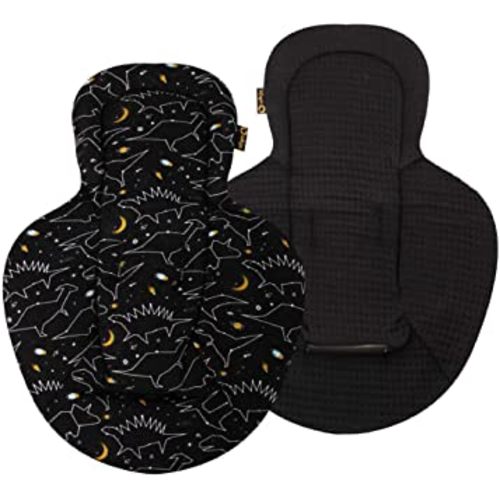 UKJE 4moms mamaRoo 4 Baby Swing Insert - Compatible with 4moms mamaRoo - Infant Insert Liner for mamaRoo - 4moms mamaRoo Swing Accessories Seat Fabric - Newborn Rocker Cover Liner - Black Dino