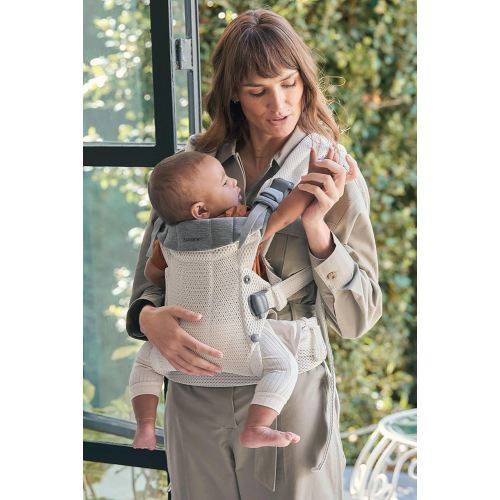 BabyBjörn Baby Carrier Harmony, Cream, 3D Mesh, 3-in-1 Ergonomic Baby Carrier; Newborn, Facing-in, Outward-Facing, and Back Carrying Positions Supported (7-40 lbs), Newborn to Toddler