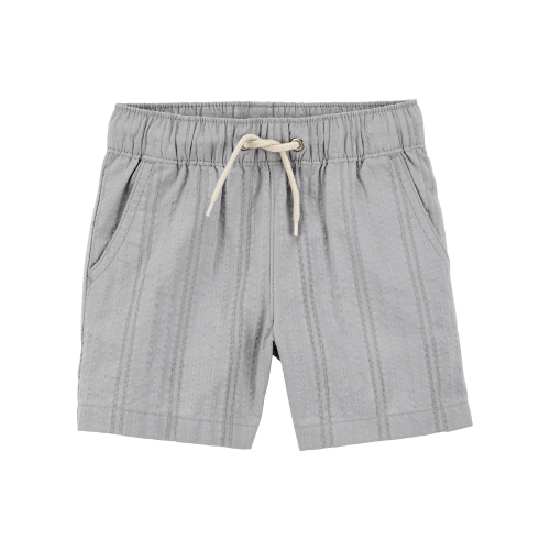 12M Baby Seersucker Drawstring Shorts - Grey - OshKosh | Carter's