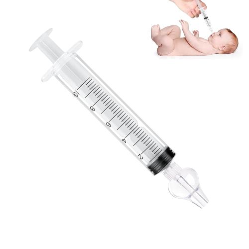 Baby Nasal Aspirator, 1 Pack, 4 Pieces - Safe and Reusable Silicone Nasal Aspirator for Newborn - Infant Mucus Removal with 10ml Nose Cleaner Syringe - Nasal Spray/Nasal Hygiene