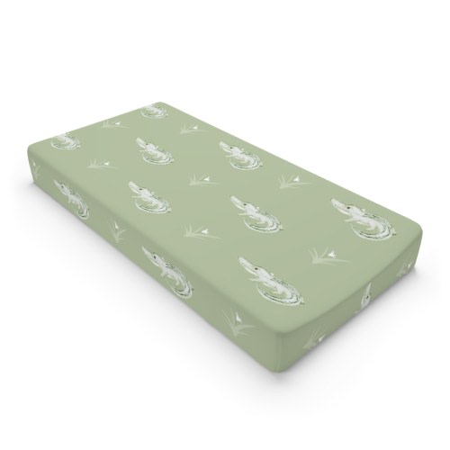 Baby Gators Changing Pad Cover Green Dream Baby Alligator Bedroom Infant Diaper Changing Station Floral Nursery Baby Shower Gift Baby Room