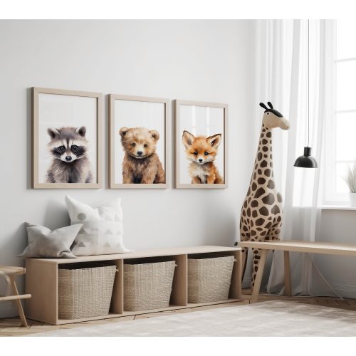 Woodland Baby Animal Art Print