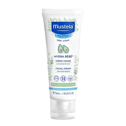 Mustela Hydra Bebe Face Cream – Daily Baby Moisturizer with Natural Avocado, Jojoba Oil & Shea Butter - 1.35 fl. oz. - Packaging may vary - New Packaging