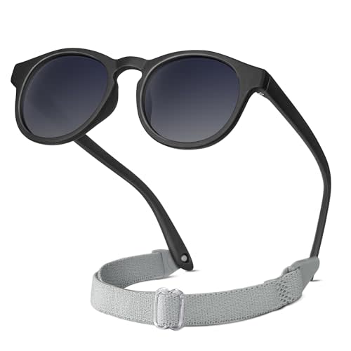RIVBOS Baby Sunglasses Boys&Girls with Strap UV400 Polarized Flexible for Toddler,Infant and Newborn(0-24month) RBK0231