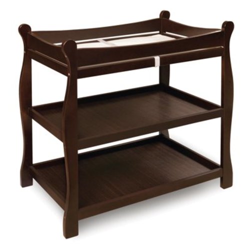 Badger Basket Sleigh Style Baby Changing Table - Espresso