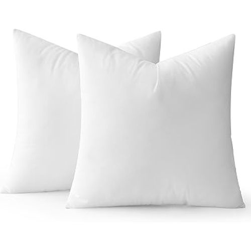MIULEE 18x18 Pillow Inserts Set of 2, Square Decorative Throw Pillows Premium Fluffy Pillow Stuffer for Living Room Sofa Couch Bed