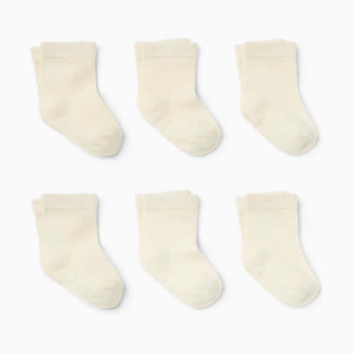 6-Pack Crew Socks - White