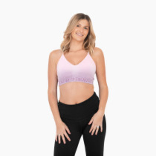 Kindred Bravely Sublime Hands-Free Pumping & Nursing Sports Bra - Ombre Purple, Large