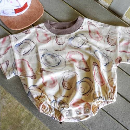 Organic Cotton Bubble Onesie ~ Oyster